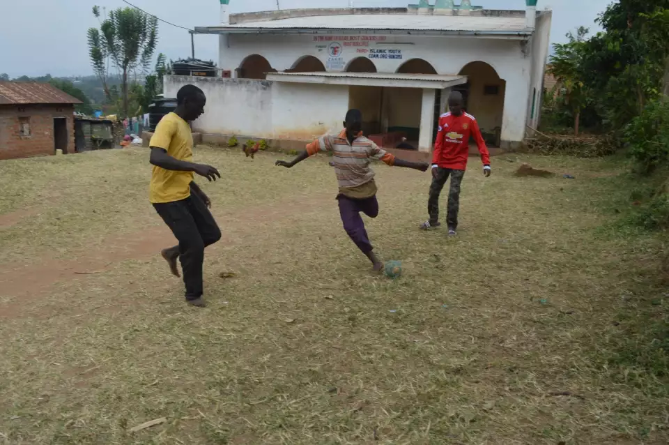 ke osp rajab shooting the rag ball as he plays with his friends