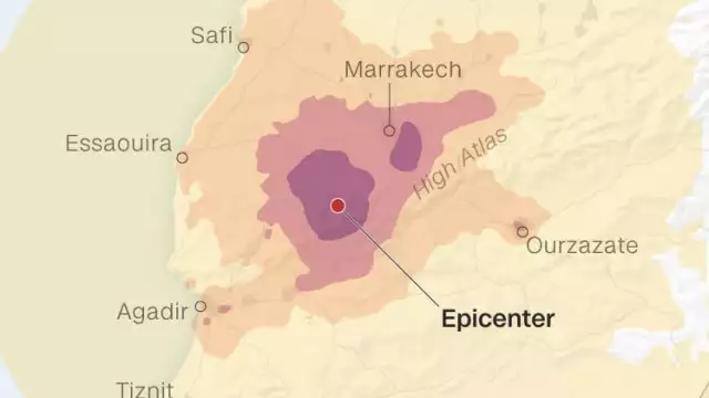 image of morroco earthquake from usgs
