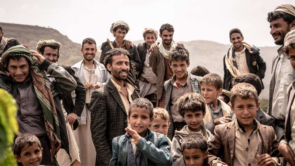 Proud Yemeni men / صورة تجمع مجموعة من اليمنيين