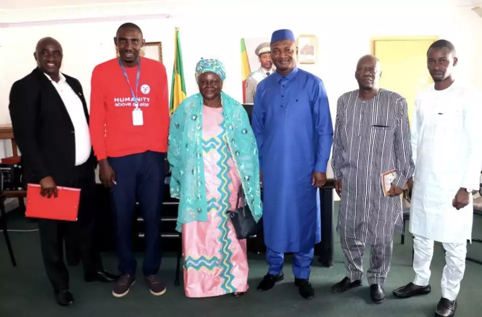 From left to right: Zakat Foundation of America Focal Point, Zakat Foundation of America Program Manager, Zakat Foundation of America Country Representative, Ambassador, 1st Counselor, and Consular Counselor