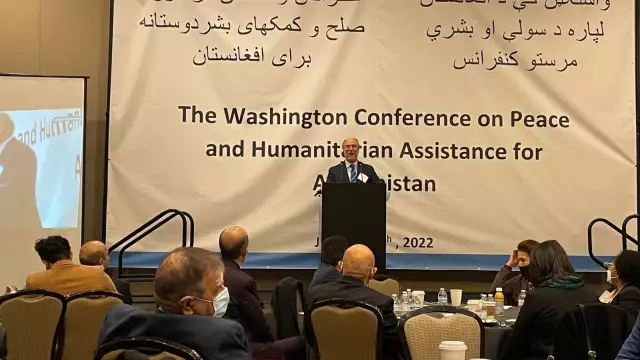 The audience listens to a speech during a conference on Afghanistan in Washington, D.C., U.S., Jan. 12, 2022. (AA Photo)