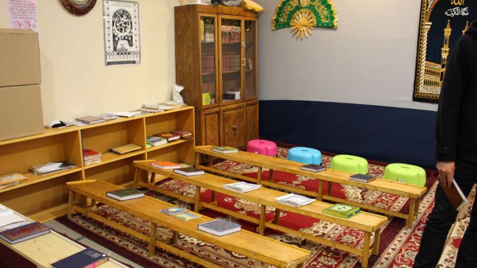A section at the RCC is set up with Arabic books.