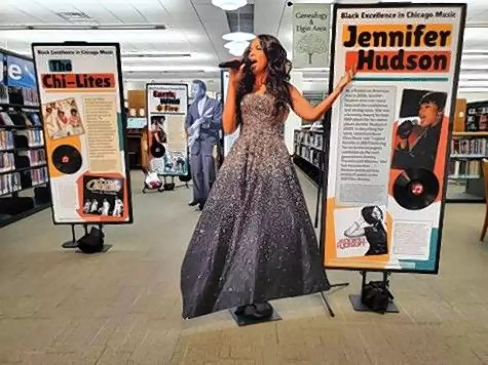 The Gail Borden Public Library is hosting an exhibit on the music of influential Black artists from Chicago, such as Muddy Waters, Chance the Rapper and Mahalia Jackson. It is on display at the Main Library, 270 N. Grove Ave., Elgin. - Courtesy of Gail Borden Public Library