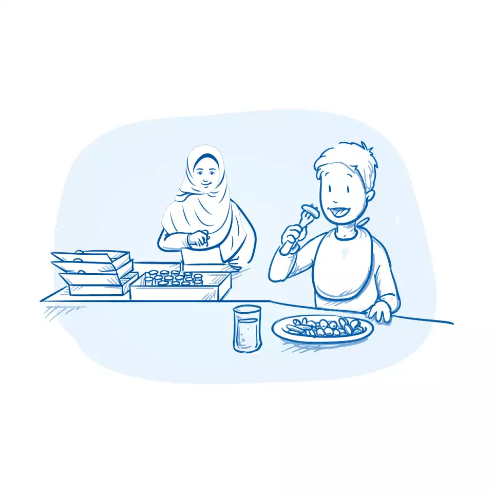 ico ramadan food package people fed
