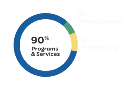 donation pie chart v2024 white