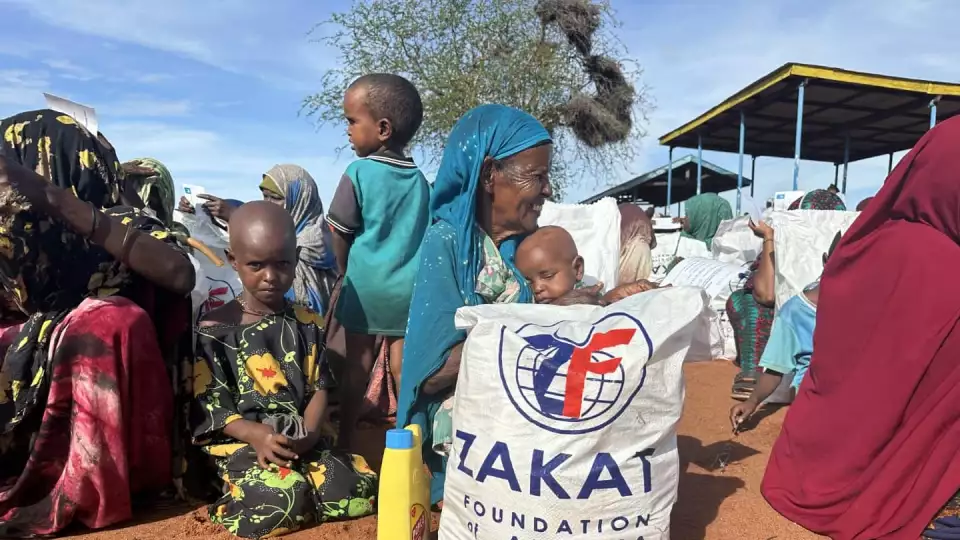 Families in Kenya at our Ramadan food package distribution