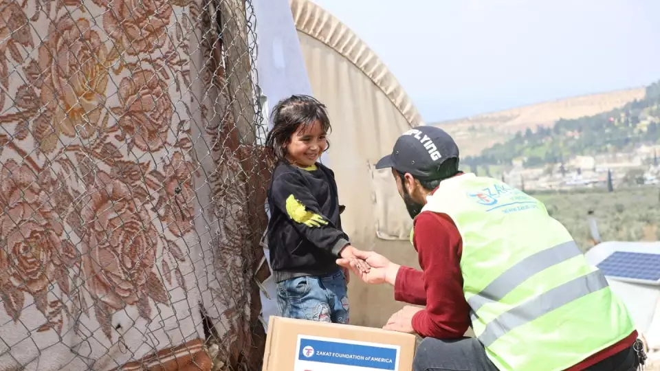 Ramadan food package distribution in Syria