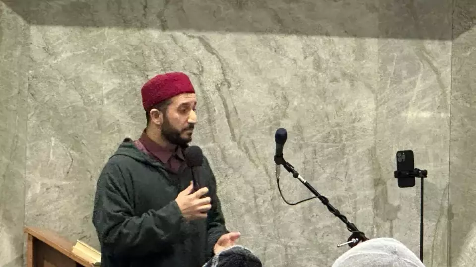 Ibrahim Aldardasawi, ZFA Religious Affairs Advisor, appealing at Hillside Islamic Center, NY