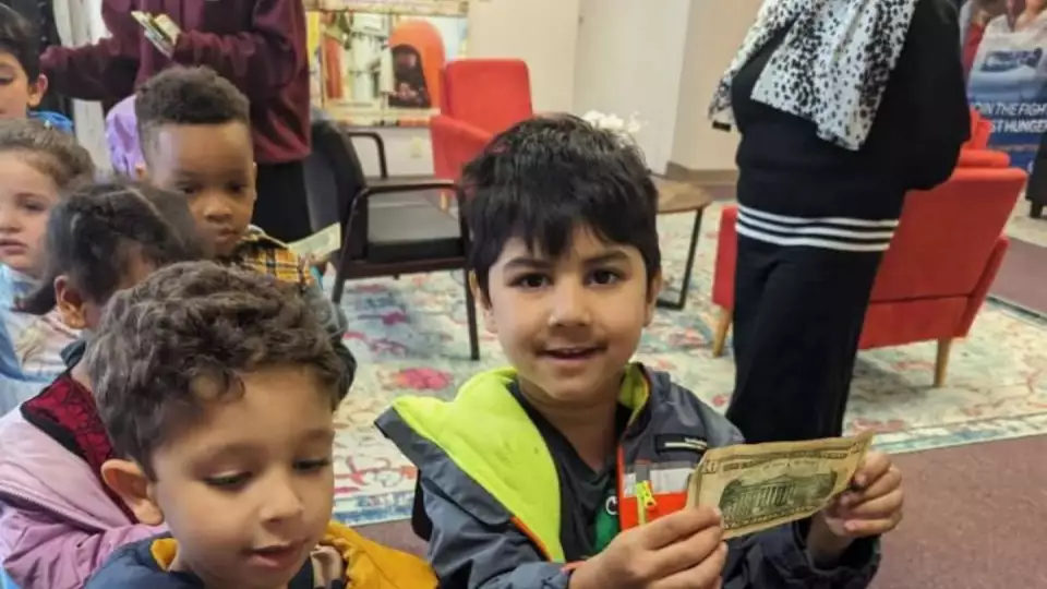 Islamic School children in North Carolina visit our office to donate to the needy