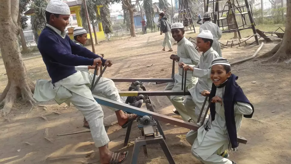 Children escaping the stresses of their daily lives