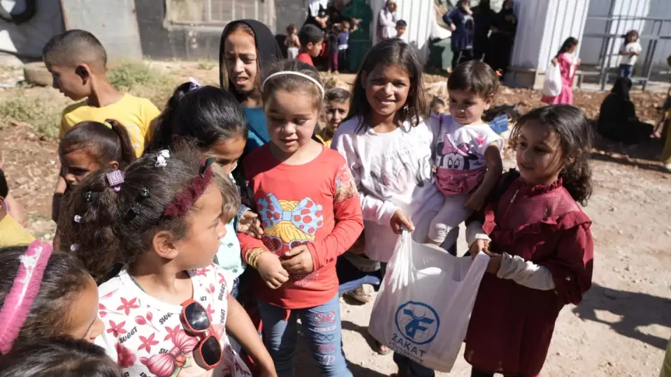 Children excited for meat during Udhiyah/Qurbani