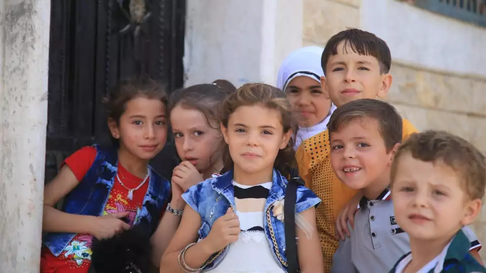 A group of Syrian children