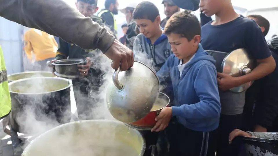 Soup kitchens continue to help feed the displaced people of Gaza in Palestine
