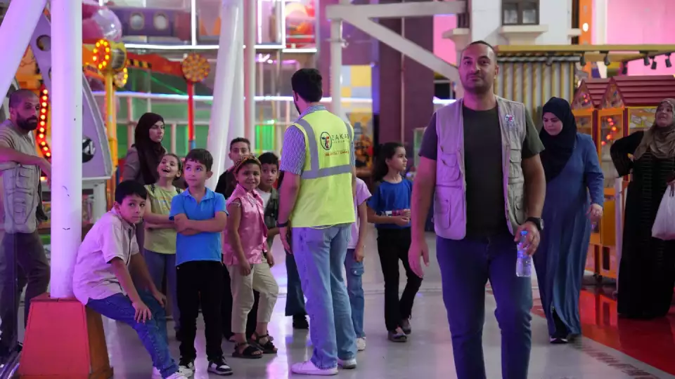 Sponsored orphaned children in Jordan enjoy a day of rides and recreation to celebrate Eid al Fitr