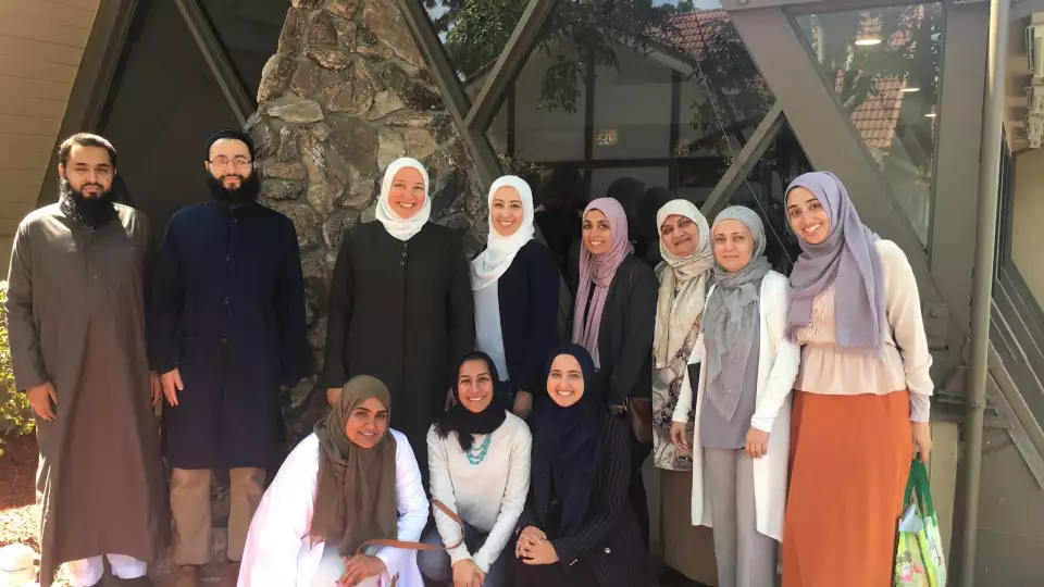 Students at Khalil Center come together for a picture