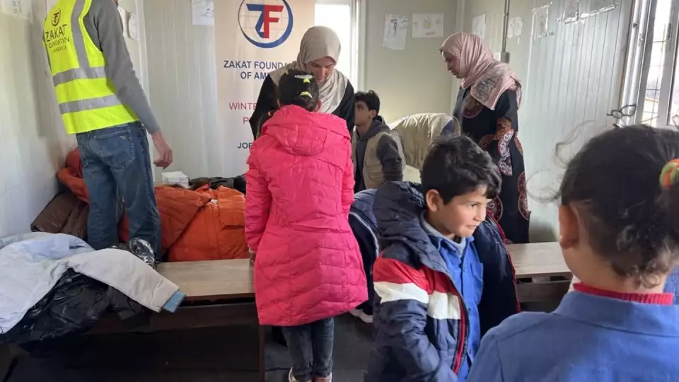 Winter coats, blankets, and other essentials given to families to ensure safety agains the winter freeze in Jordan.
