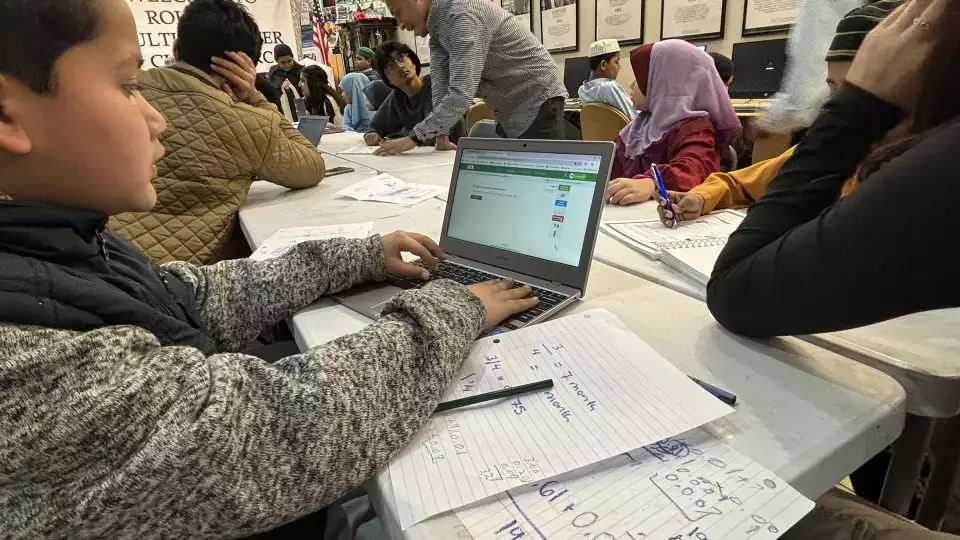 Tutoring help for students at the Rohingya Cultural Center