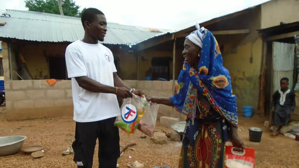 Food insecure families in Ghana receive Udhiyah-Qurbani meat and other food essentials for nourishing meals.
