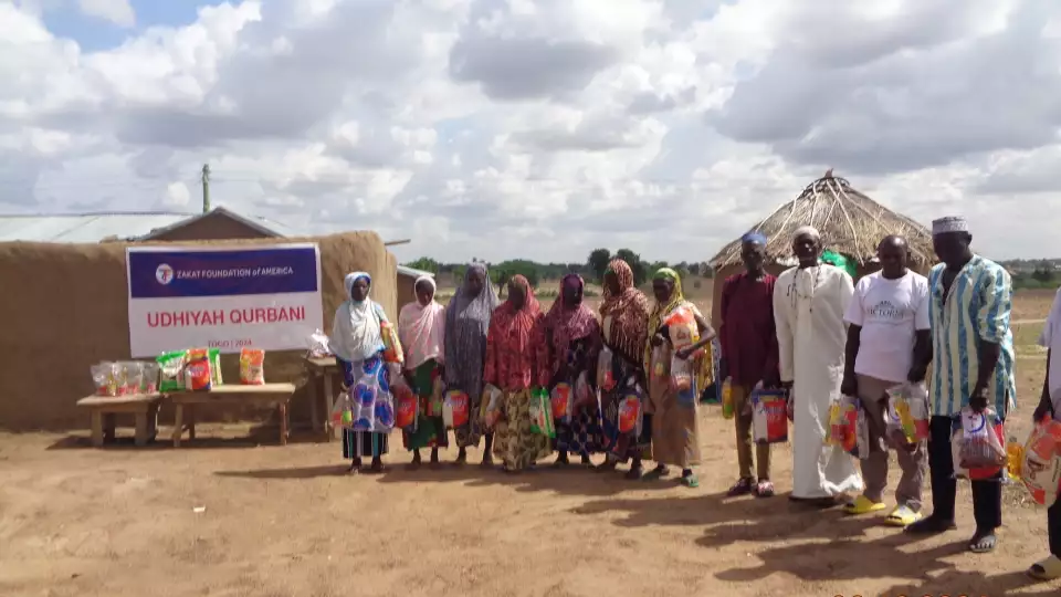 Families in Togo line up for Udhiya meat distribution as many face food insecurity.
