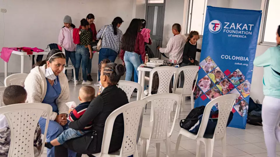 Free medical care is provided to families in Colombia to foster healthy living and security.
