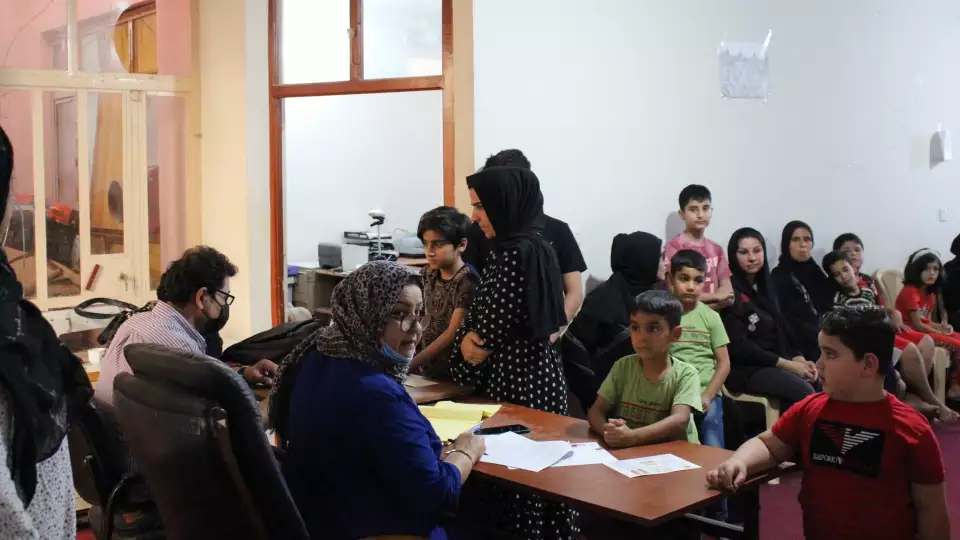 Our sponsored orphans and their guardians meet with our teams for services and support.