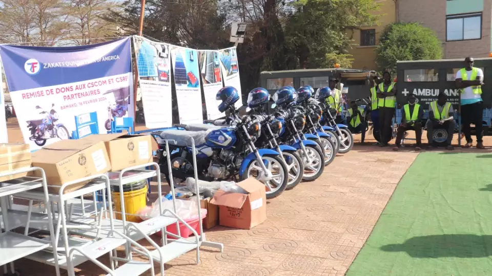 Medical supplies and motorcycles gifted by donors will ensure clinics have the necessary items to provide lifesaving medical care in Mali.