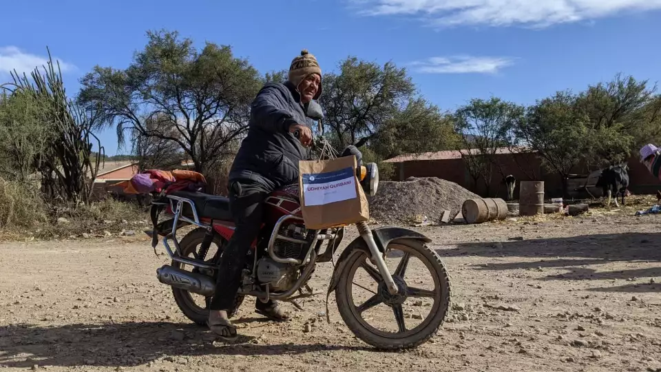 Udhiyah-Qurbani meat nourishes families in Bolivia who have lost their livelihoods due to flooding.