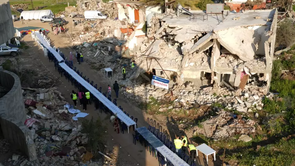 Warm iftar meals are served for the community with a stark reminder of the insecurity in Lebanon.