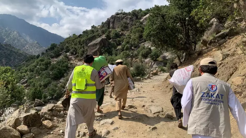 Our team members travel to hard to reach areas with supplies for Afghanistan earthquake victims